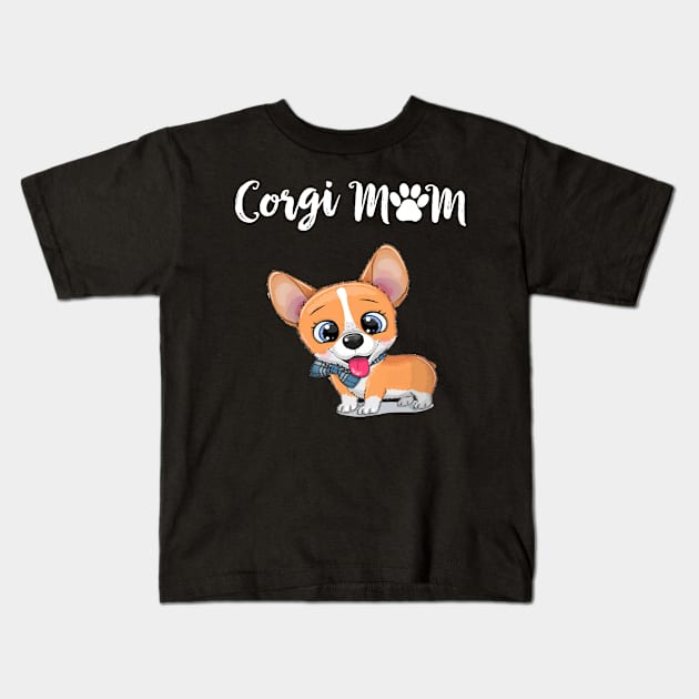 Corgi Mom (175) Kids T-Shirt by Darioz